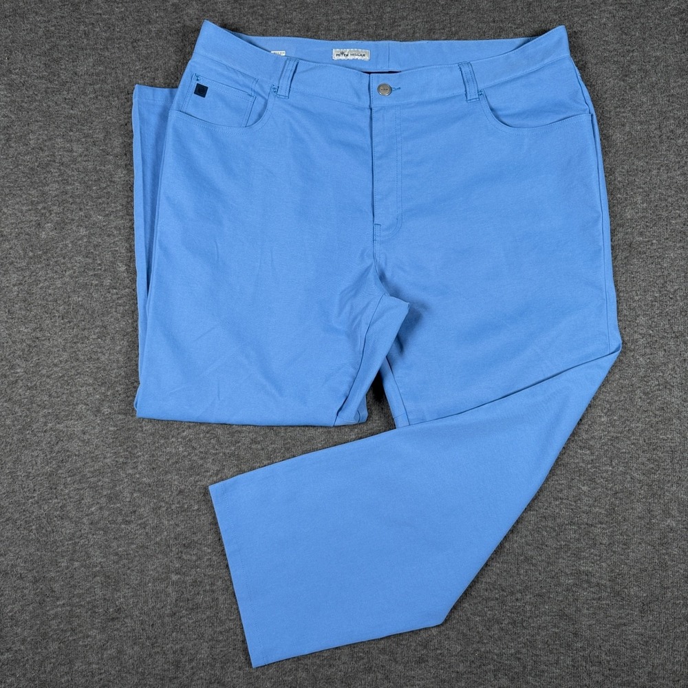 Peter Millar Pants Mens 36x25 Blue eb66 Performance Five Pocket Classic Twill